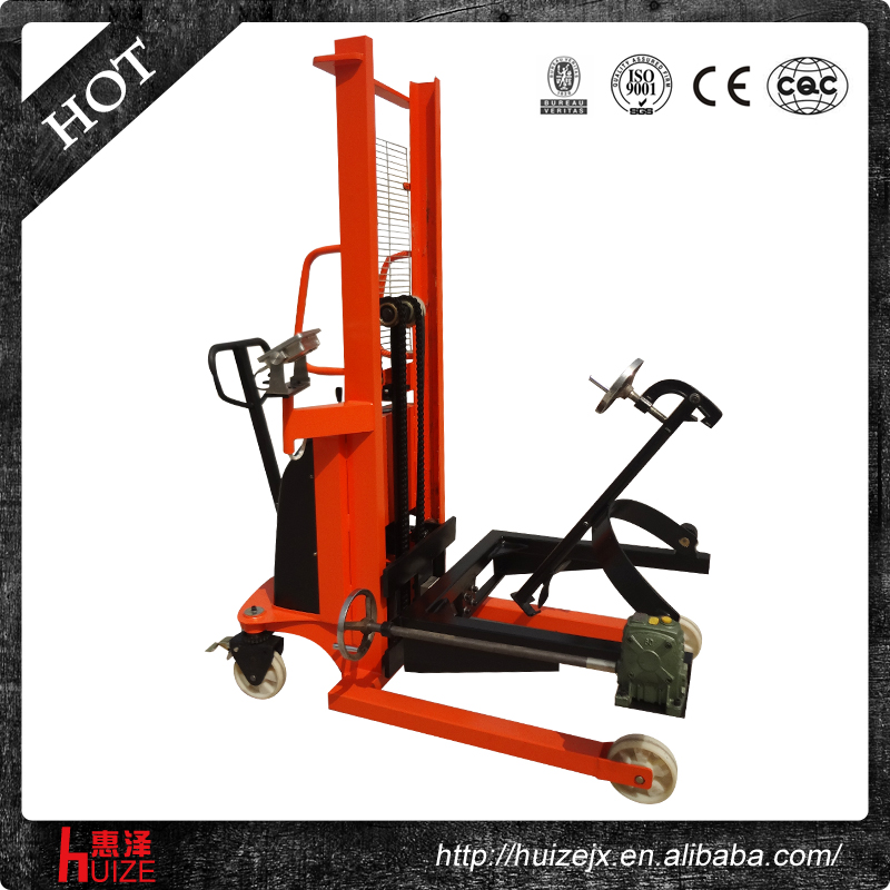 半電動稱重油桶車（夾鐵桶，手搖翻轉(zhuǎn)倒料）