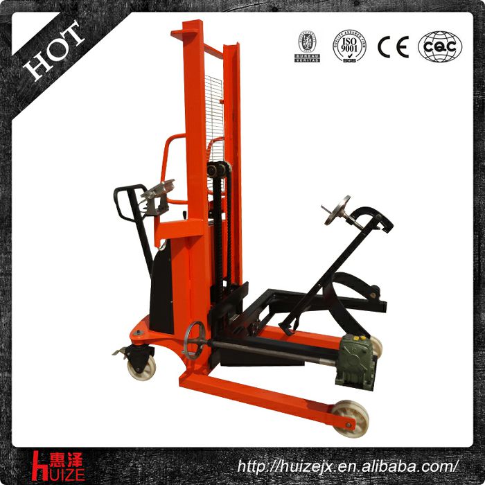 半電動稱重油桶車（夾鐵桶，手搖翻轉(zhuǎn)倒料）